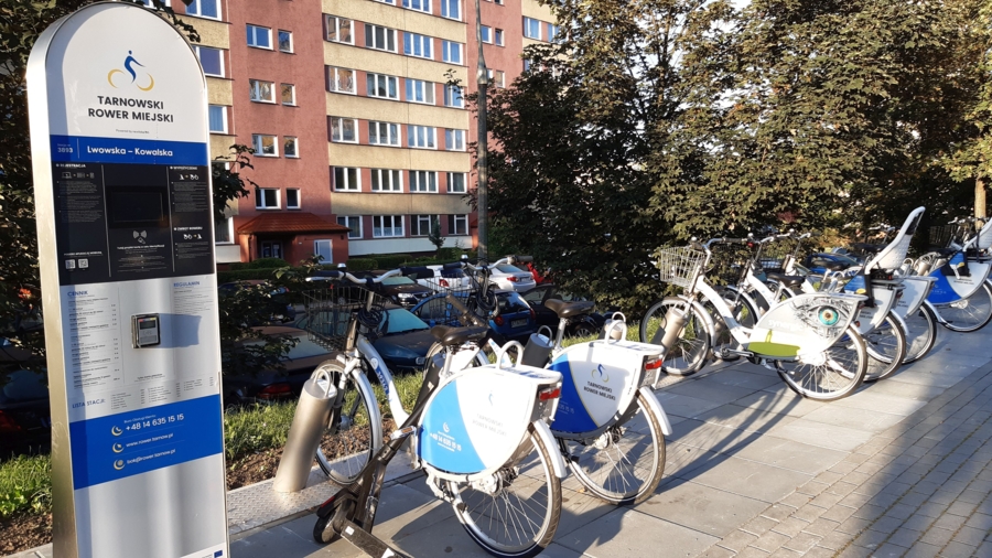Stacja rowerów miejskich przy ulicy lwowskiej